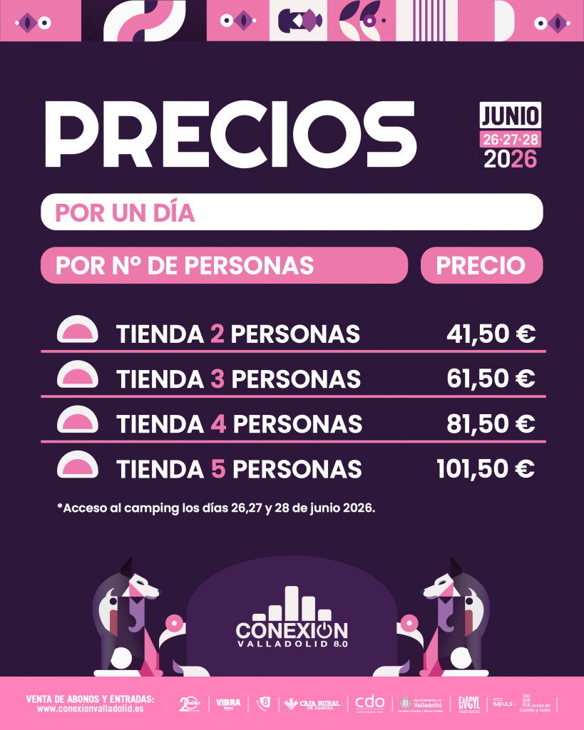 PRECIOS CAMPING CONEXION 2026