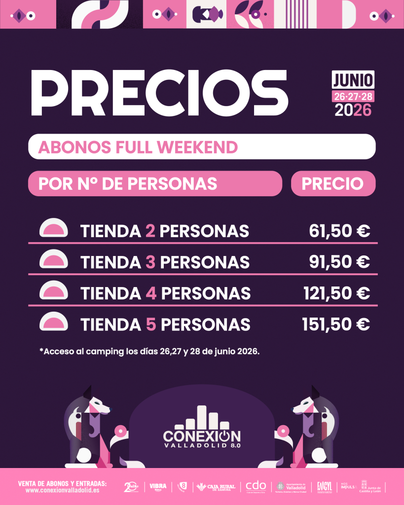 PRECIOS CAMPING CONEXION 2026